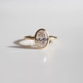 thumbnail image 3 of Diiro Brilliant Bezel Set Oval Moissanite Ring, Vermeil 10K Yellow Gold Solitaire Engagement Ring for Women, Elegant Promise Wedding Band, 3 of 7