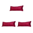 thumbnail image 2 of Kearding Funda de almohada larga completa de cuerpo de seda de lujo de color sólido Rojo 48x120cm Type1 NO1, 2 of 6