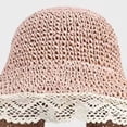 thumbnail image 5 of Wxirdiow Infant Hat Baby Girl Straw Hat Outdoor Baby Sun Hats Summer Bowknot Cap For Infant Toddler Girls Pink Size,2-6 Years, 5 of 5