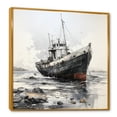 thumbnail image 2 of Designart "Azure And Snow Fishing Vessel II" Coastal Floater Framed Wall Decor, 2 of 5