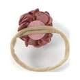 thumbnail image 5 of My Lello Baby Girl Ruffle Singed Rose Nylon Elastic Headbands Set 2pcs - Small - Teal - Lemongrass, 5 of 10