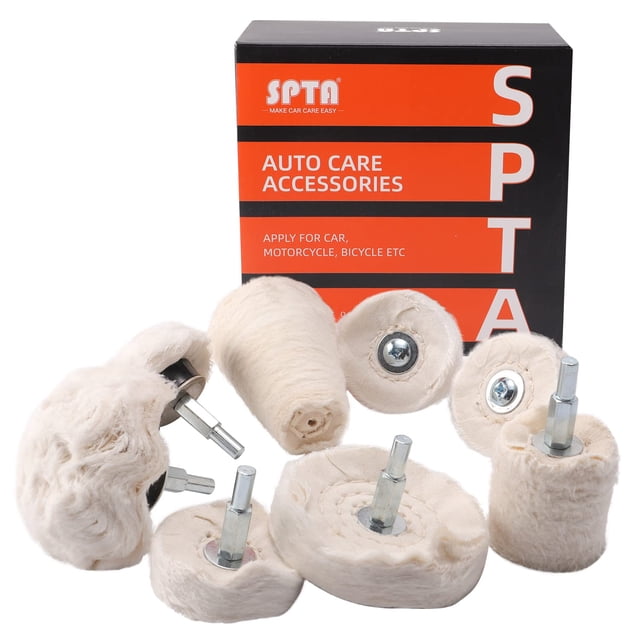 Rueda de pulido para taladro SPTA, mopa pulidora, 8 piezas para metal
