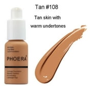 PHOERA Foundation Professional Makeup Full Coverage Fast Base Brighten long-lasting Shade