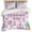 Pink, variant on Children's Day Bedding 3 Piece Duvet Cover Set Full Size, Airplanes Sailing Boats Tree Cartoon Pink Microfiber Comforter Cover with Zipper Closure & Pillowcases, Wrinkle & FadeResistant Quilt Cover
