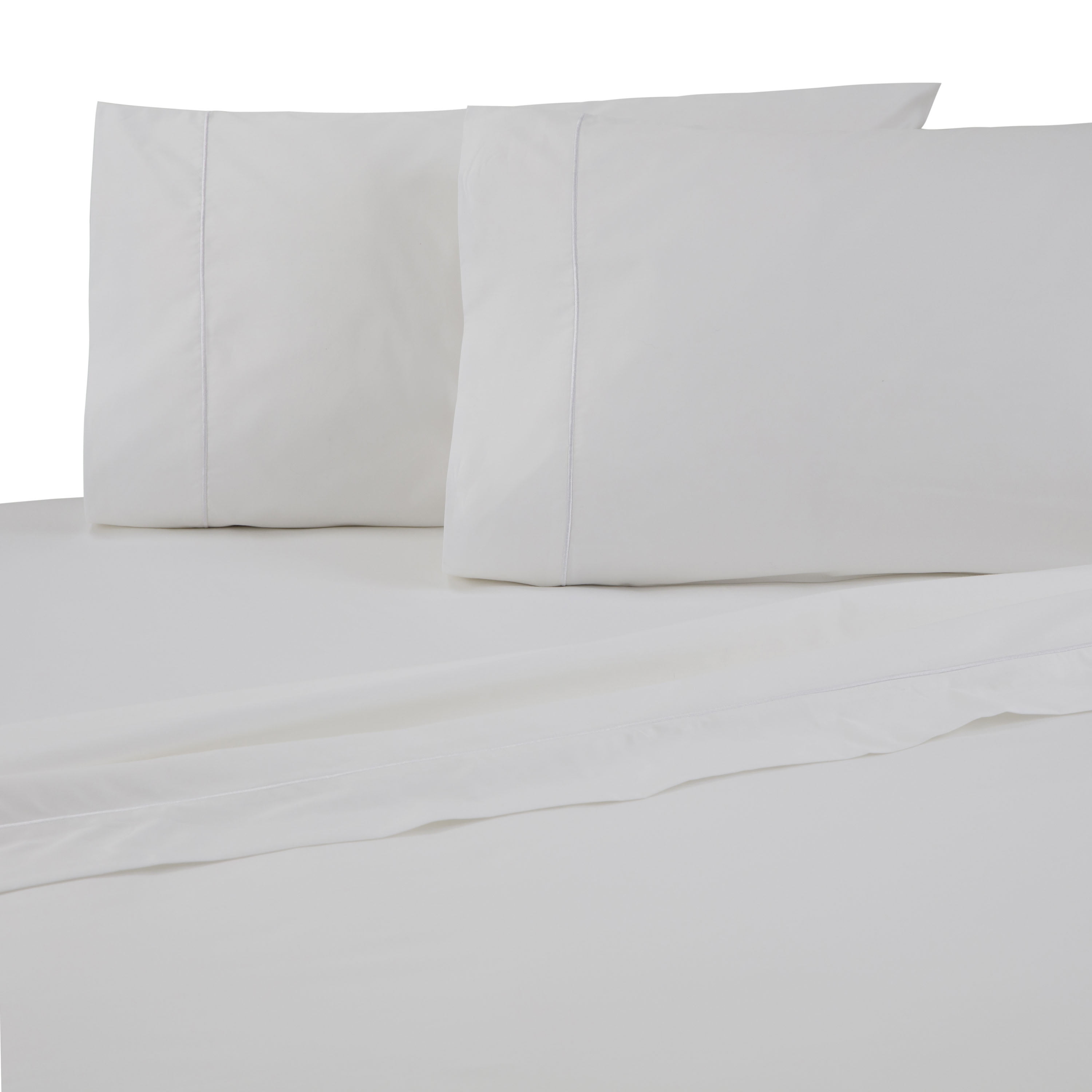 Martex White Blue Stripe Standard Pillowcases Set 400 Thread Count Cotton 