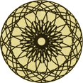 thumbnail image 1 of Ahgly Company Machine Washable Indoor Round Transitional Mustard Yellow Area Rugs, 3' Round, 1 of 7