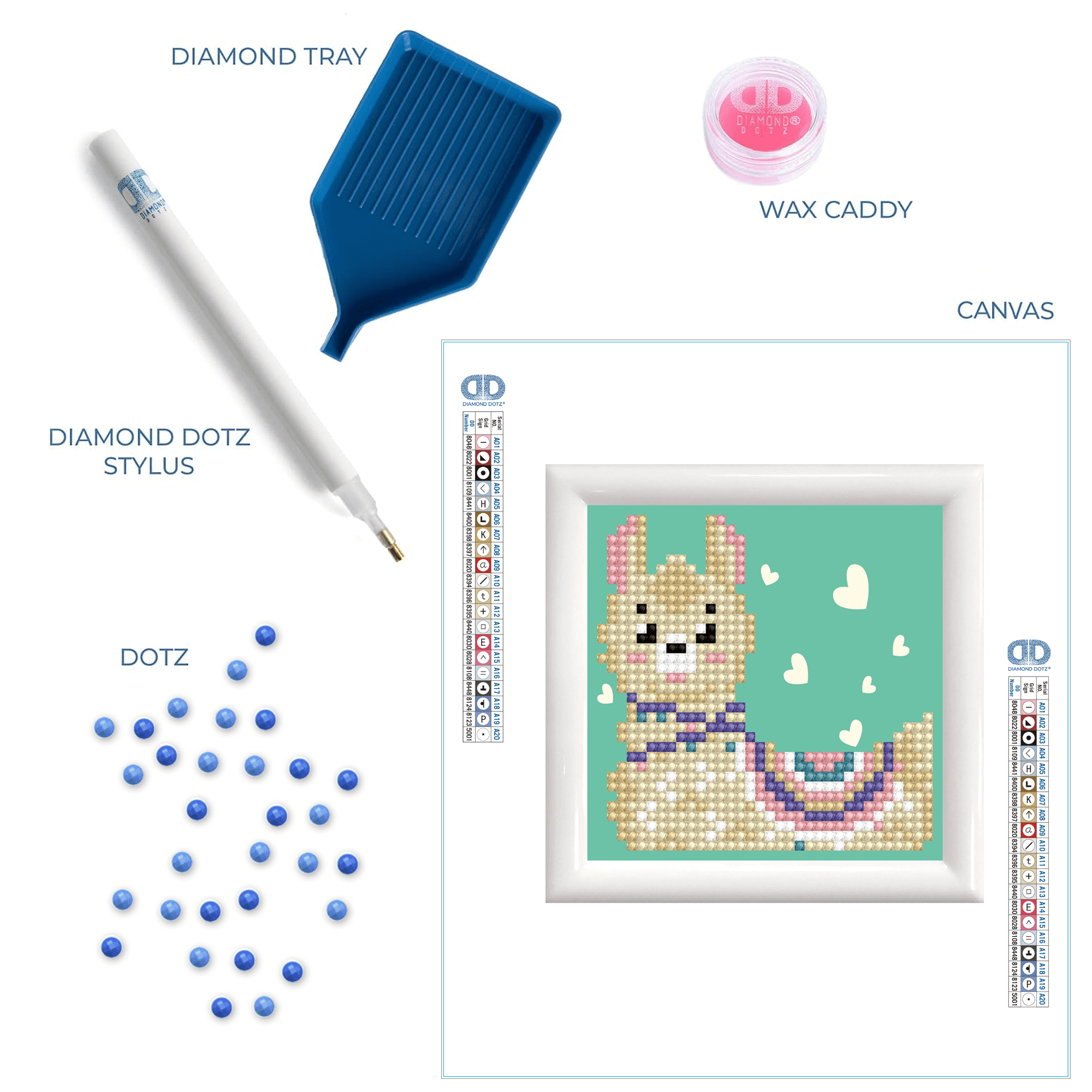 Diamond Dotz LLama Heart Animal Diamond Painting Kits for Adults - Diamond Art Kits a Relaxing Creative Craft Kit with Dotz Gems 4"x4"