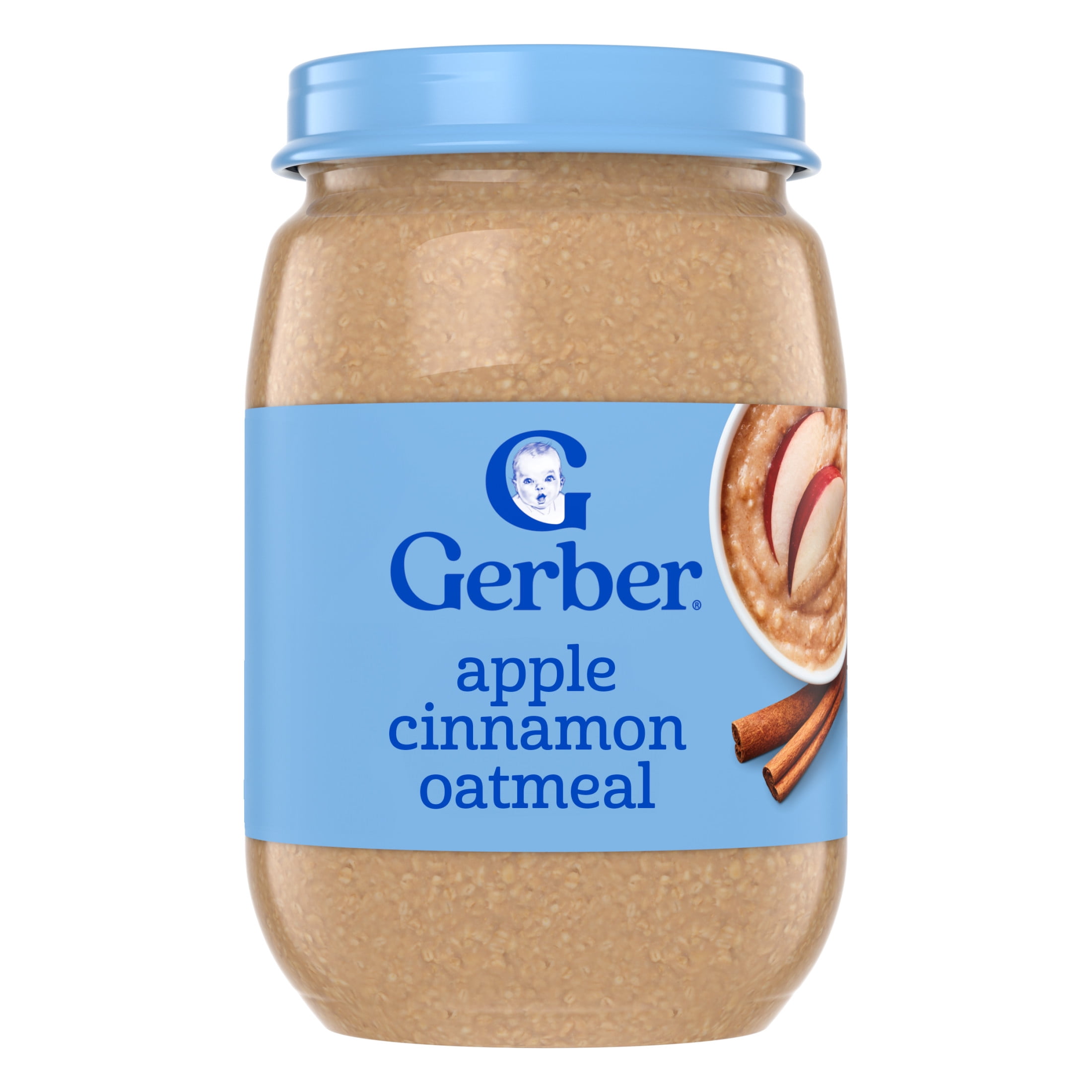 (12 pack) Gerber 3rd Foods Baby Food, Apple Cinnamon Oatmeal, 6 oz Jar