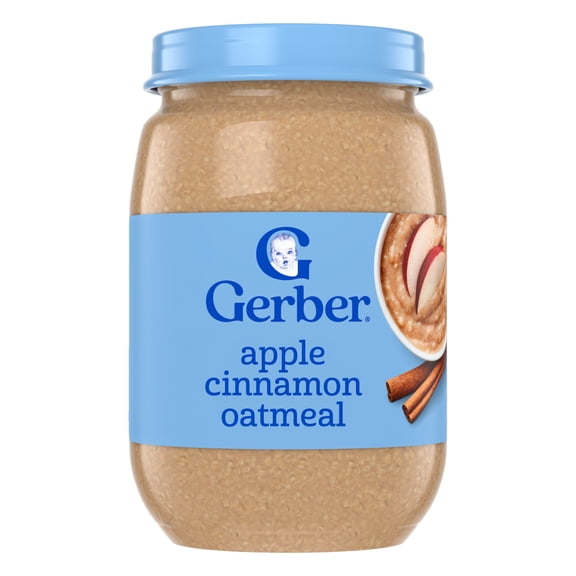 Gerber 3rd Foods Baby Food, Apple Cinnamon Oatmeal, 6 oz Jar