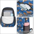 thumbnail image 4 of Boxer and Dog Paw Print Blue Pattern 17" Waterproof Oxford School Backpacks for Teens, S-Shape Padded Straps, for School, Travel, Hiking, Camping, 4 of 5