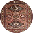 thumbnail image 1 of Ahgly Company Tapis d'Intérieur Ronds Traditionnels Safran Rouge Persan, 4' Ronds, 1 of 6