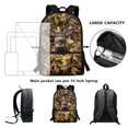 thumbnail image 3 of ZUXONGSY Hunting Forest Elk Print Kids Backpack with Small Lunch Tote Bag & Pencil Case Zipper Closure Girls Boys Teens Shoulder Bookbag Rucksacks with Zipper Pocket, Set of 3, 3 of 6