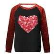 thumbnail image 4 of Tumotour Valentine'S Day Pullover Shirts For Women Crew Neck Long Sleeves Printed Tops Casual Cute Tunic Tops Tees Blouses Loose Pullover Tops, 4 of 4