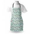 thumbnail image 4 of Ice Skates Apron, Colorful Merry Christmas Theme with Human and Snowflakes Pattern, Unisex Kitchen Bib with Adjustable Neck for Cooking Gardening, Adult Size, Pale Seafoam Multicolor, by Ambesonne, 4 of 4