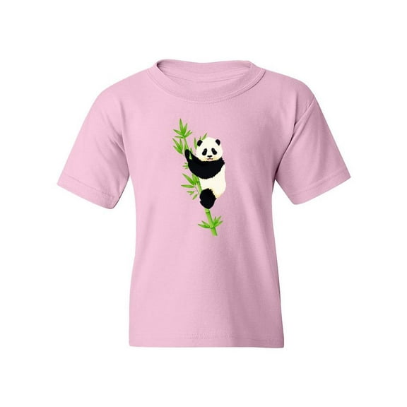Panda Climbing Bamboo Tree T-Shirt Juniors -Image by Shutterstock, Medium