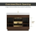 thumbnail image 5 of Deluxe Living 48" Bathroom Vanity with Marble Top, Fully-Assembled vanity with Ceramic Sink,Solid Wood Frame, Warm Elm, 5 of 9