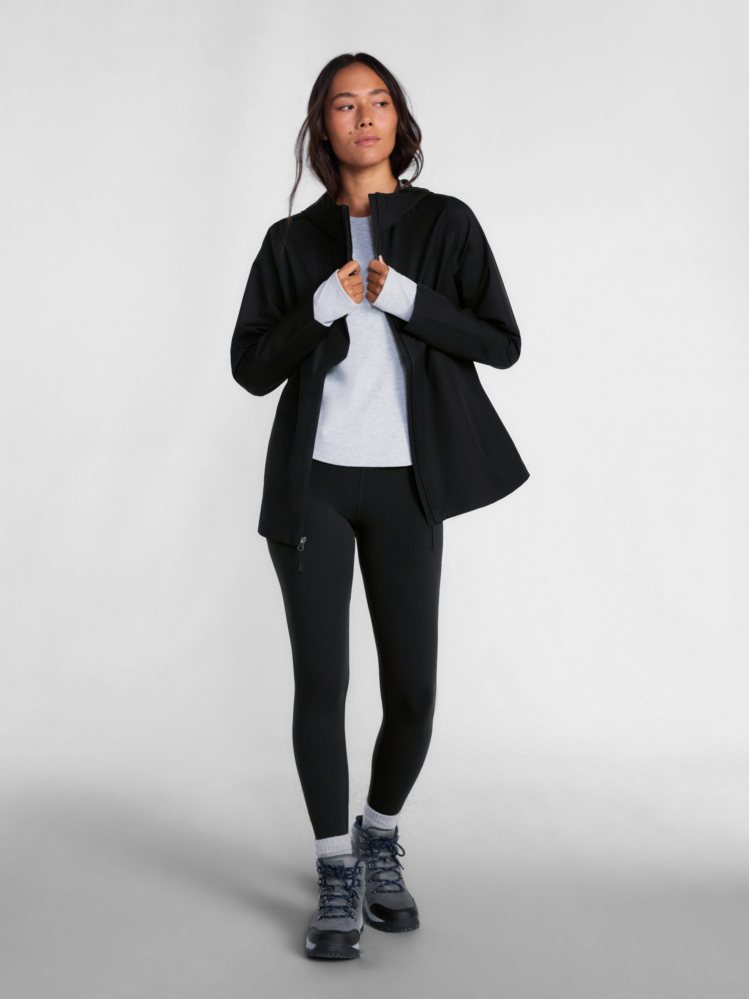 Ozark Trail Women's Asymmetrical Zip Rain Jacket photo 3
