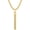 gold, variant on Pendant Necklace for Men, Silver Tone/Gold Plated/Black Mens Penddant Necklaces with 2.5 mm Box Chain, Stainless Steel Bar Chain, 18-28 Inches