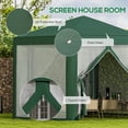 thumbnail image 4 of Outsunny 13' x 11' Garden Party Tent Hexagon Patio Canopy w/ Netting Green, 4 of 10