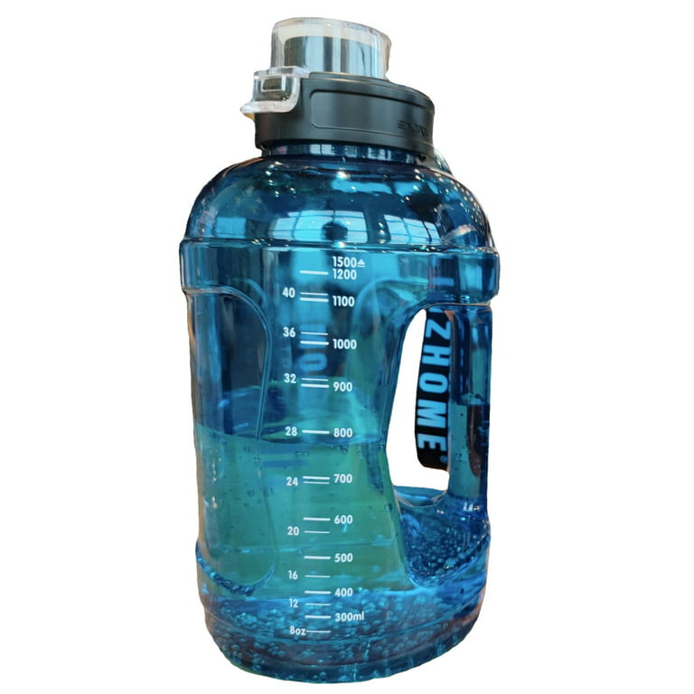 Large Clear Plastic Water Bottles - Motivational Sports Water Cups