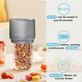 thumbnail image 2 of Black FridayElectric Mason Jar Vacuum Sealer - Cordless Mason Jar Vacuum Sealer Kit with Wide & Regular Mouth Mason Jars - 2000mAh Battery Capacity 85 KPa Vacuum Sealer for Jars for Food Storage-Grey, 2 of 4