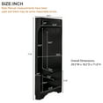 thumbnail image 6 of Gzxs Modern Hall Tree with Coat Rack and Shoe Bench, Corner Cabinet with Top Storage Space, 4 Hanging Hooks and Adjustable Shelf, 29.5"L x 18.2"W x 71.6"H, Black, 6 of 10