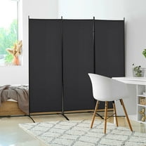 Resenkos 6ft 3-Panel Room Divider - Indoor Privacy Screen for Home, Black