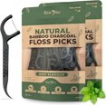 thumbnail image 1 of Hilo dental con palillo EcoYou Bamboo Charcoal Mint, 100 unidades, 1 of 9