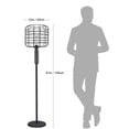 thumbnail image 5 of Pemberly Row 61" Tall Metal Cast Iron Textured Cage Floor Lamp-Matte Black, 5 of 5