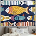thumbnail image 2 of Patifu Fish Tapestry Wall Hanging Unique Style Graphic Tapestries Home Wall Decor Art for Living Room Bedroom Apartment Farmhouse Dorm 50x40inch, 2 of 6
