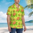 thumbnail image 2 of KLL Men's Hawaiian Shirt Short Sleeve Button Down Beach Shirts-Cartoon Turtles 1, 2 of 5