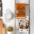 thumbnail image 2 of Sm:)e Ghost and Pumpkin Bat Halloween Kitchen Towels Dish Towels Set of 2, 18x26 Inch，Seasonal Holiday Hand Towels for Kitchen and Dining Table, 2 of 6