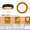 thumbnail image 3 of Lámpara de techo Bargeni, montaje empotrado, 32 cm, LED, 18 W, 3000 K, regulable, 3 of 9