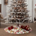 thumbnail image 5 of Salouo Pineapple Flower Christmas Tree Skirt 30" Farmhouse Christmas Decorations Snowman Xmas Tree Skirt Tree Mat for Holiday Party Decor, 5 of 8