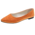 thumbnail image 2 of Commforr Chaussures de Marche pour Femmes, Chaussures à Enfiler pour Femmes, Chaussures Plates pour Femmes à Enfiler, Ballerines de Marche Confortables, Ballerines Mignonnes pour Dames, Escarpins, Petit Talon Compensé, Chaussures de Style « Dolly », Safran, 9, 2 of 5