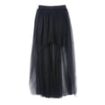 thumbnail image 2 of Faldas de tul de malla en capas con cintura alta y elástica para mujer Negro, 2 of 7