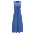 thumbnail image 1 of Vestido largo de verano para mujer, vestido de verano con cuello redondo para desplazamientos, viajes de trabajo, vacaciones M, 1 of 7