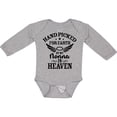 thumbnail image 3 of Inktastic Handpicked for Earth by My Nonna in Heaven with Angel Wings Boys or Girls Long Sleeve Baby Bodysuit, 3 of 5
