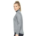 thumbnail image 2 of Expert Brand Women's Drimax Dri Fit Athletic Quarter Zipper Training Jacket, Heather Charcoal, 3XL, 2 of 6