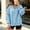 Blue deep v neck oversized sweatshirt women a1, variant on thefmos Women's Deep V Neck Long Sleeve Sweatshirt Side Slit Plus Size Solid Color Casual Fashion Pullover Fall Winter Clothes, White XL