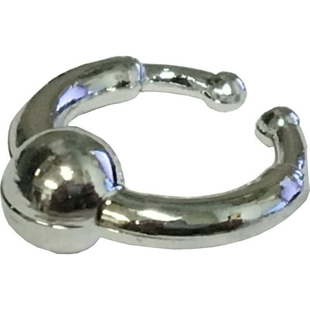 Fake Silver Clip-on Costume Earring Lip Ring Body Hoop