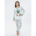 thumbnail image 5 of Franhais Christmas Family Pajamas Matching Set Santa Claus Print Long Sleeve Tops and Pants Sleepwear Soft Nightwear, 5 of 10