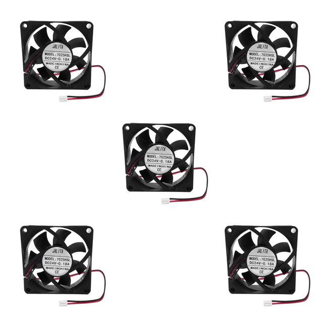 Youkk Cooling Fan Computer CPU Cooler Laptop Desktop Cooling 7cm Gaming Computer Accessory 7x7x2. 5cm 5Set