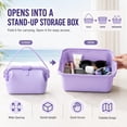 thumbnail image 3 of Waterproof Silicone Tote Bags, Women Foldable Leakproof Beach and Pool Handbag with Secure Closure, Washable Self-Standing, 3 of 10