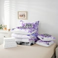 thumbnail image 4 of 3D Wolf Bedding Comforter Sets 7pcs Jungle Animal Bed in a Bag,Boho Mandala King Bedding Sets Purple Watercolor Comforter Set,Oil Painting Aesthetic Bedding Sets & Collections, 4 of 6