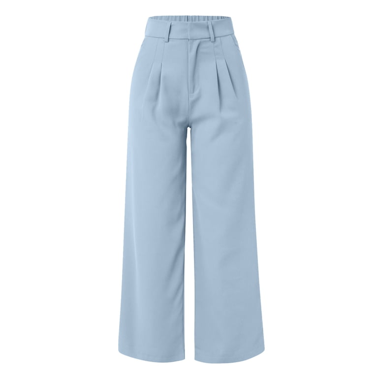 YUHAOTIN Womens Pants Long Tall Women Wide Leg Pants for Women Work Business Casual High Waisted Dress Pants Flowy Trousers Office White Slacks for Women High Waisted Ladies Sweatpants