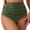 Green, variant on Seductiva Womens Underwear Cotton Hipster Panties Bikini Bottoms Women's High Waist Swimming Shorts Lightweight Bikini Bottoms Retro Ruched Comfortable Soft Bikini Bottom Swimsuits Soft Briefs 1PC