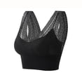 thumbnail image 2 of Bras for Women，Fashion Woman's Lace Solid Strap Wrap Hollow Out Bra Underwear Bralette Stylish Black XXL, 2 of 3