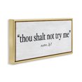 thumbnail image 3 of Stupell Industries Thou Shalt Not Try Me Mom Gold Framed Floater Canvas Wall Art, design by Lettered and Lined, 11 x 25, 3 of 9