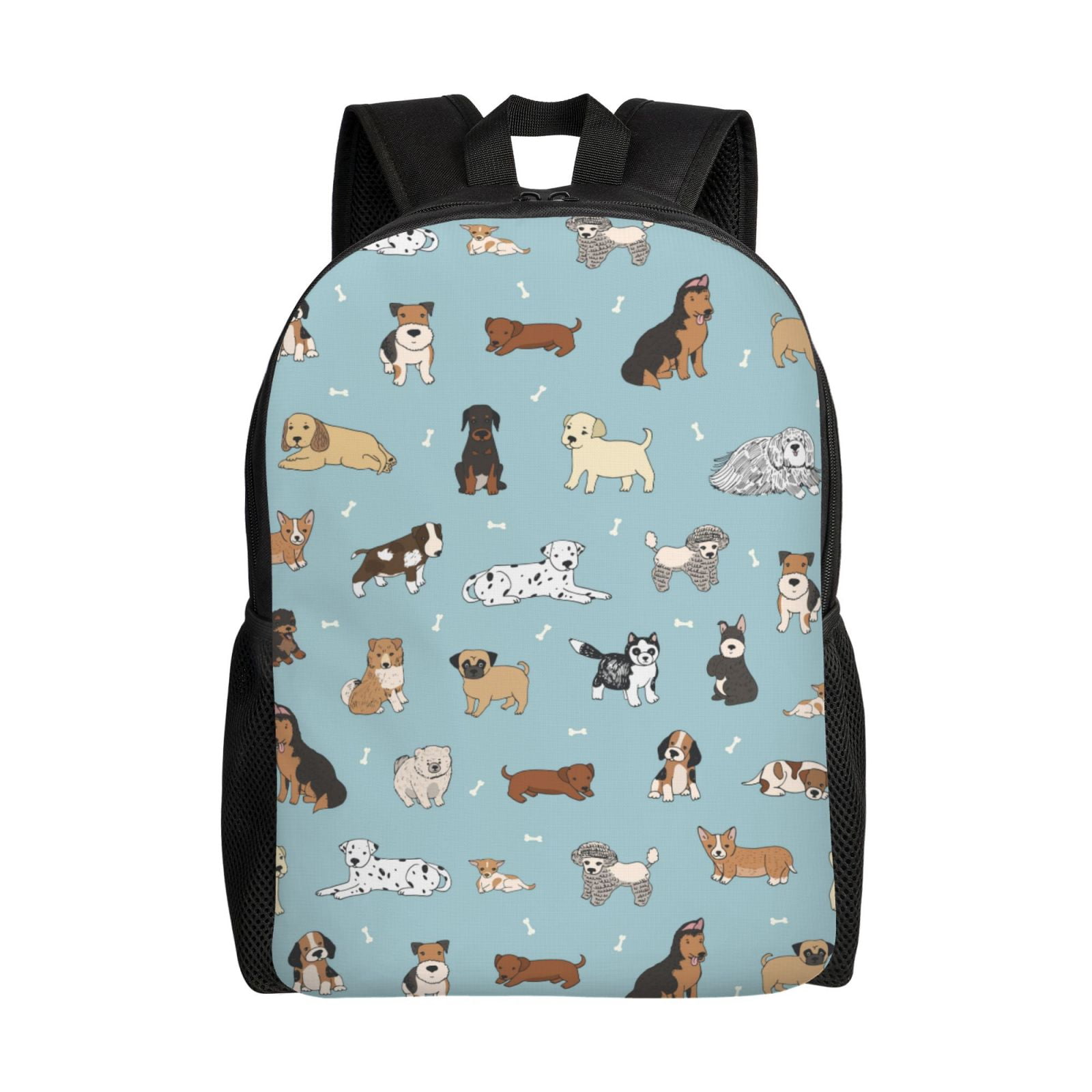 Lsque Dog Pets Travel Laptop Backpack, Business Slim Sturdy Laptops Backpack, Water Resistant College School Computer Bag Gift Fits 15.6 Inch Notebook